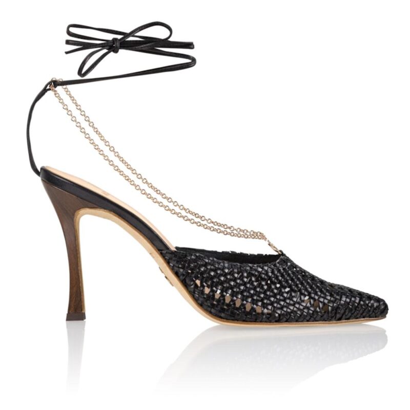 Midnight Woven Olivia Pump